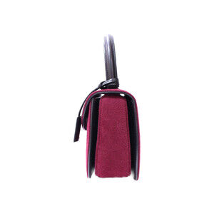 Gucci Felt Handbag Leather Bag Turnlock Bordeaux Black Purple Shoulder